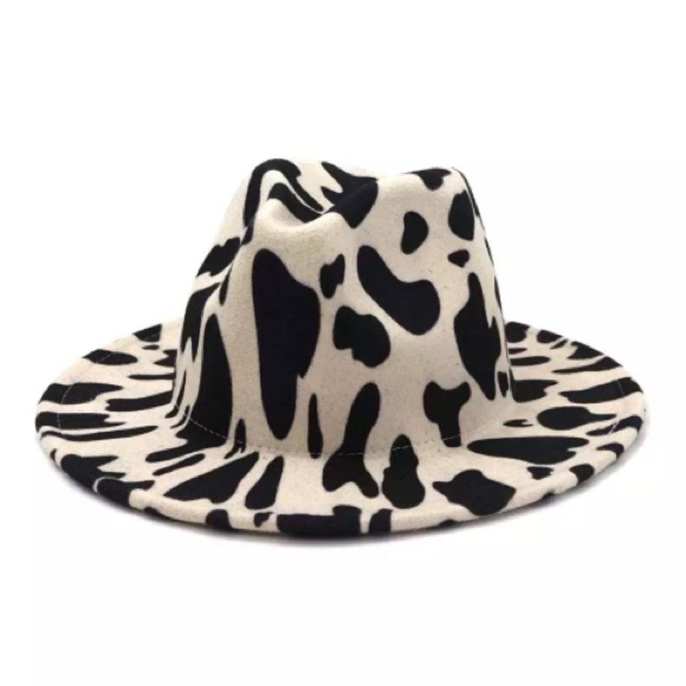 Leopard Brim Wool Material Jazz Fedora Hat